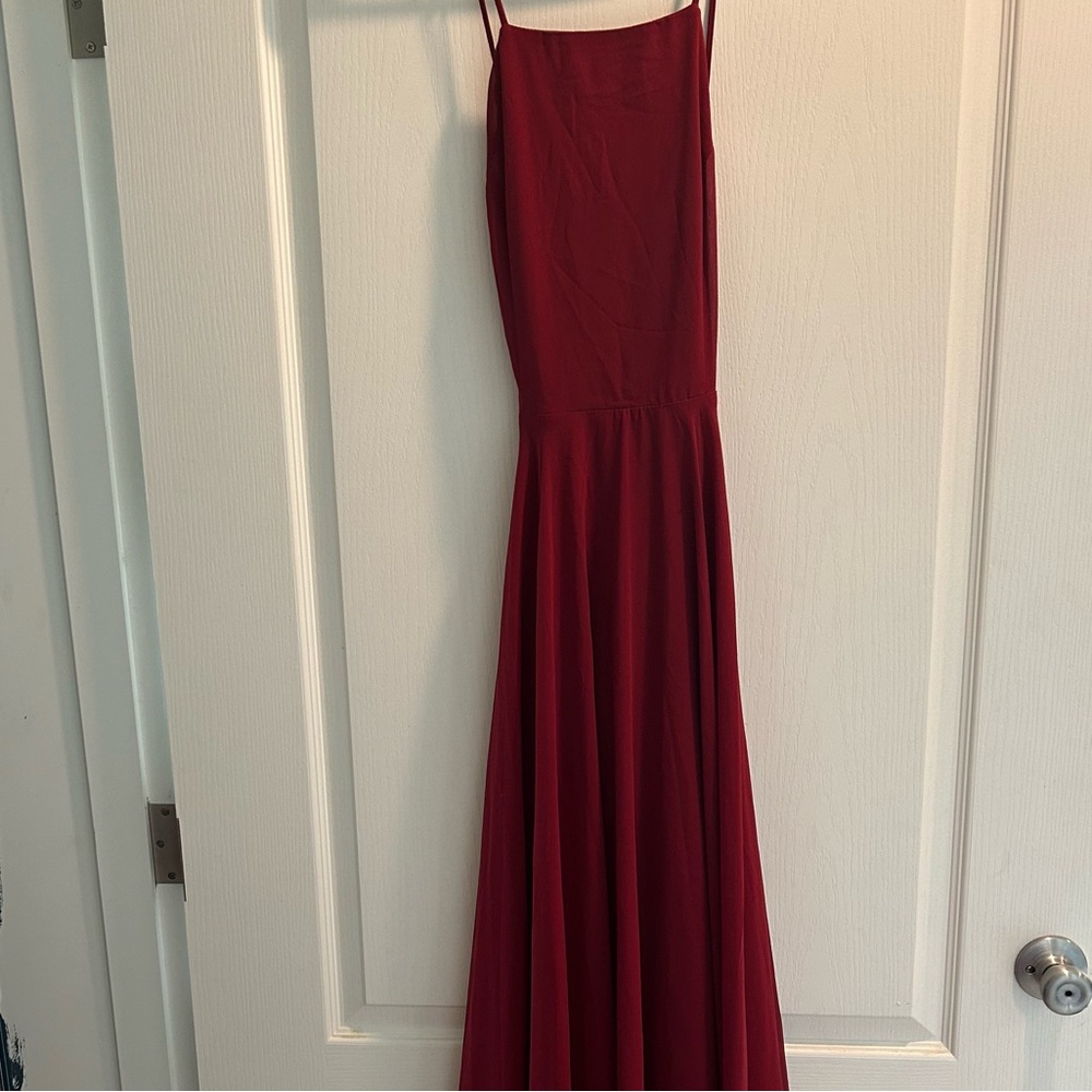 Morning Lavender Burgundy Bridesmaid Dress